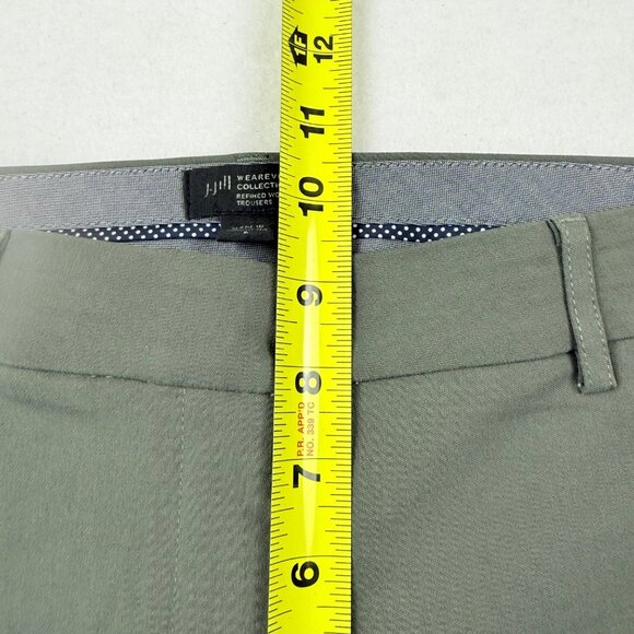 J. Jill Women's Wearever Collection Refined Woven Green Trousers Size 6 Mid Rise - Picture 9 of 10